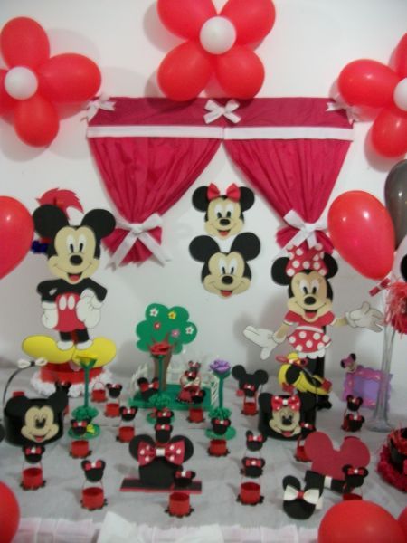 Enfeites do Kit Festa Mickey-Minie - Clique na imagem