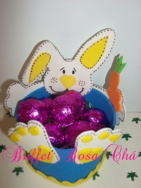 Cestinhas de Coelhinho com Ovinhos de chocolate