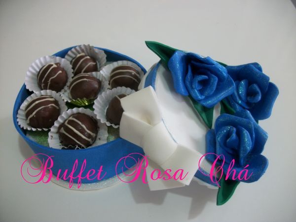 Caixa de Bombons Rosa Azul