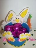 Cestinhas de Coelhinho com Ovinhos de chocolate