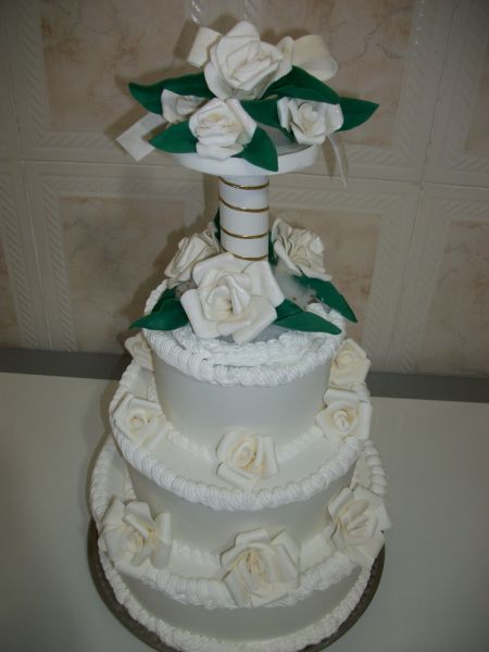 Bolo de Casamento Topo de Rosas