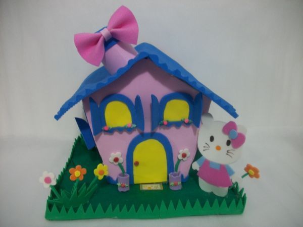 Enfeite - Casinha Hello Kitty - Clique na imagem