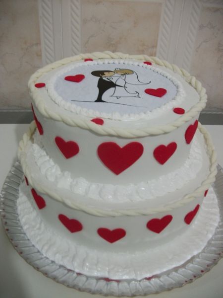 Bolos de Casamento Corações